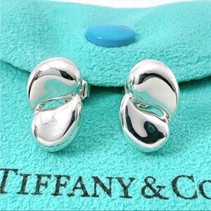 Tiffany & Co 💯% Auth Double  Teardrop Earrings w/Box ✨highly polished ✨Rare✨